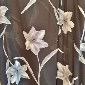 Jones New York Black and White Floral Skirt